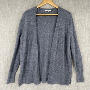 Madewell Cardigan Sweater Womens Small Gray Cozy Walker Wool Alpaca Blend Open‎